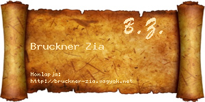 Bruckner Zia névjegykártya